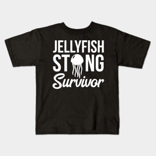 Jellyfish Sting Survivor Funny Sarcastic Injury Kids T-Shirt